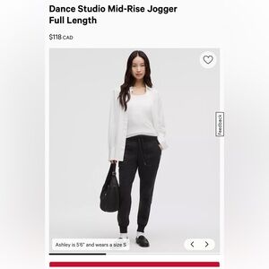 Lululemon Athletica Dance Studio Jogger